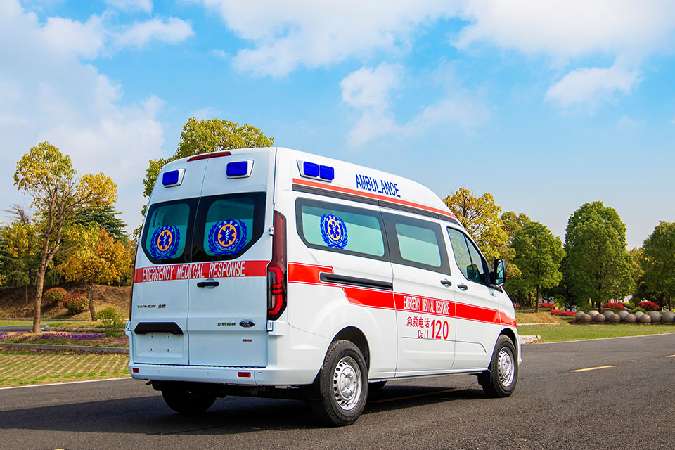 What is the range of the electric ambulance Chinese