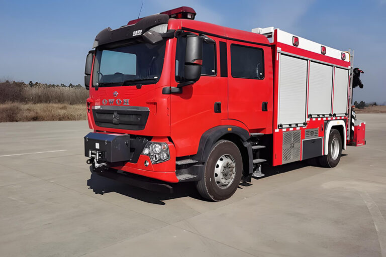 Co to za wirująca rzecz z przodu chińskiego wozu strażackiego?